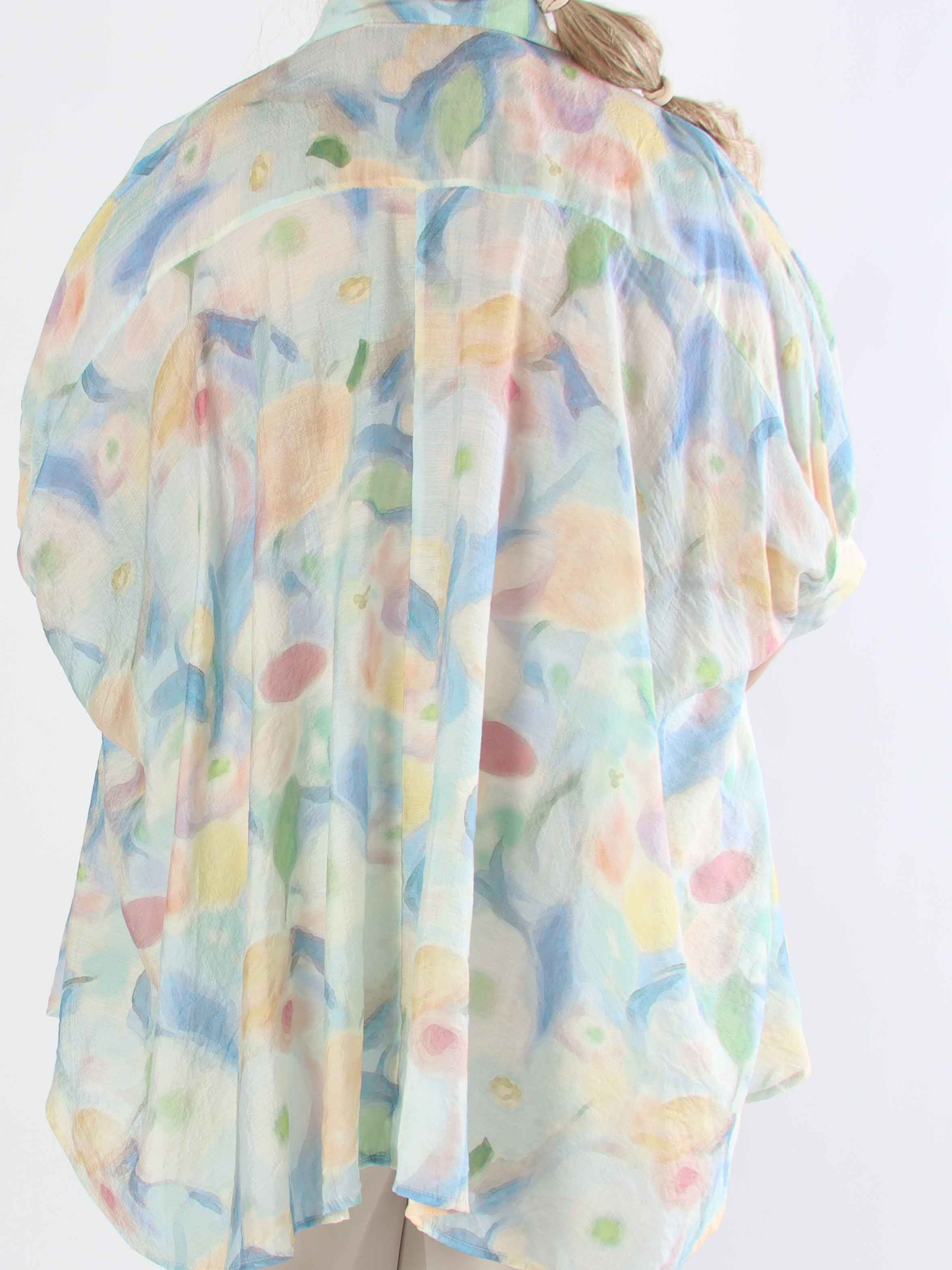 Almine - Flerfarvet plus size tunika i løs pasform